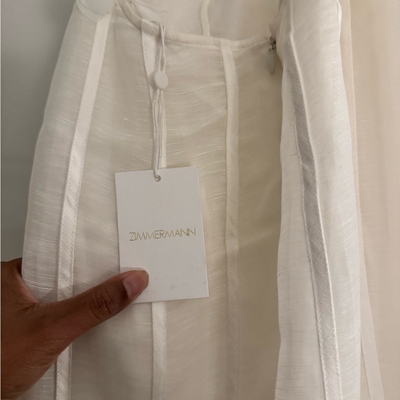 Zimmerman Dawning Petal Linen-Silk Midi-Dress - Picture 5 of 10